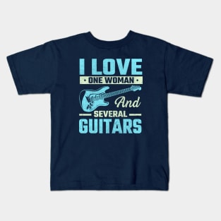 i Love One Woman and Several Guitars Kids T-Shirt